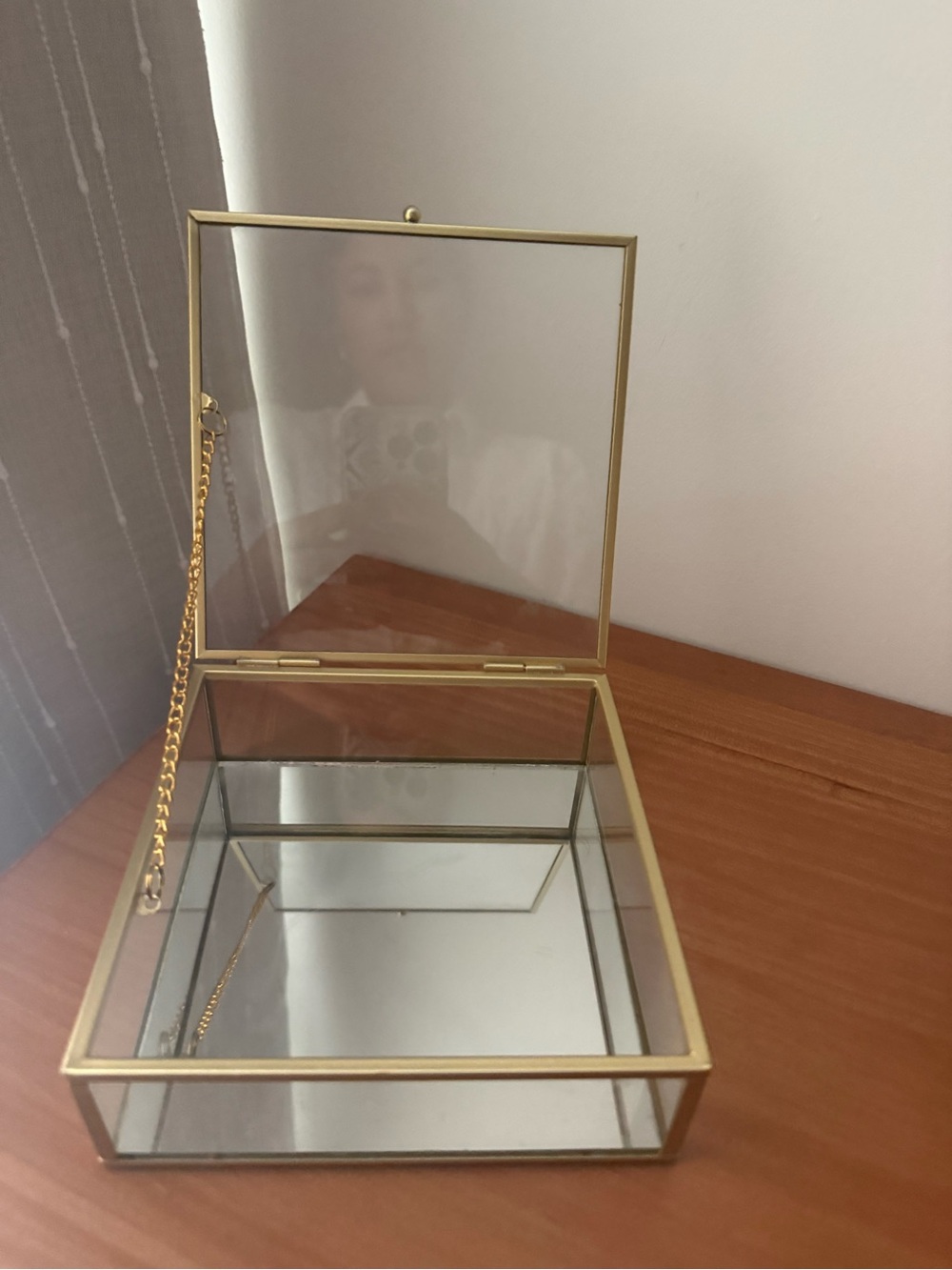 Marshalls Gold Glass Jewelry Display Box